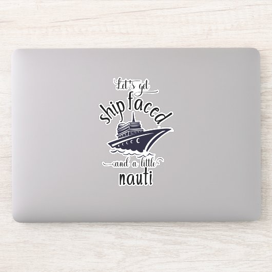 Lassen Sie uns das Schiff vor einen sonnigen Kreuz Aufkleber (Computer)