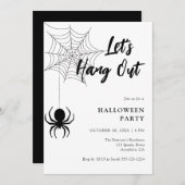 Lassen Sie uns das Script Spider Web Halloween-Par Einladung (Vorne/Hinten)