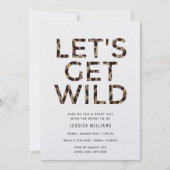 Lassen Sie uns den Junggeselinnen-Abschied "Wild A Einladung (Vorderseite)