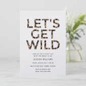 Lassen Sie uns den Junggeselinnen-Abschied "Wild A Einladung (Stehend Vorderseite)