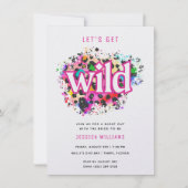Lassen Sie uns den Junggeselinnen-Abschied "Wild A Einladung (Vorderseite)