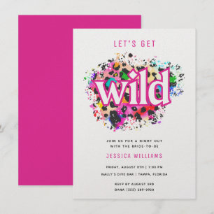 Lassen Sie uns den Junggeselinnen-Abschied "Wild A Einladung