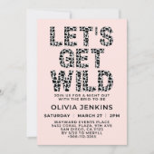 Lassen Sie uns den Junggeselinnen-Abschied "Wild A Einladung (Vorderseite)