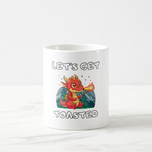 Lassen Sie uns den Toasted Funny Dragon Marshmallo Kaffeetasse (Mittel)