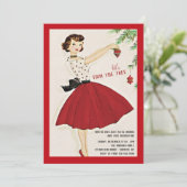 Lassen Sie uns die Baum-Feier beschneiden Einladung (Stehend Vorderseite)