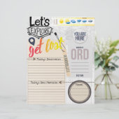 Lassen Sie uns die Beilage des Travel Journal entd (Stehend Vorderseite)