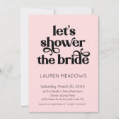 Lassen Sie uns die Einladung zur Bride Typografie  (Vorderseite)