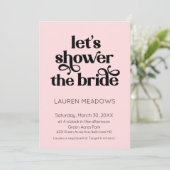 Lassen Sie uns die Einladung zur Bride Typografie (Stehend Vorderseite)