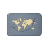 Lassen Sie uns die Illustration der Welt bereisen Badematte (Vorderseite)