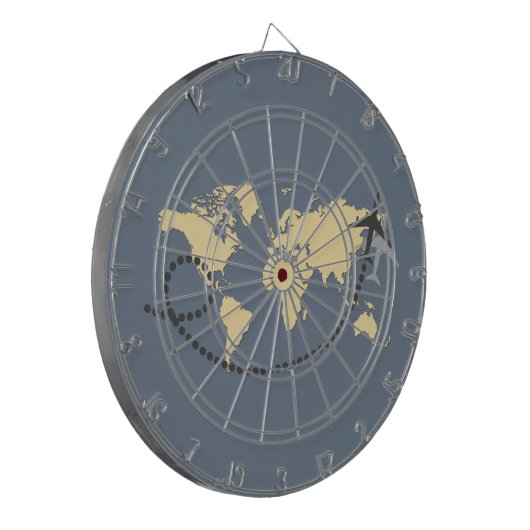 Lassen Sie uns die Illustration der Welt bereisen Dartscheibe (Vorderseite Links)