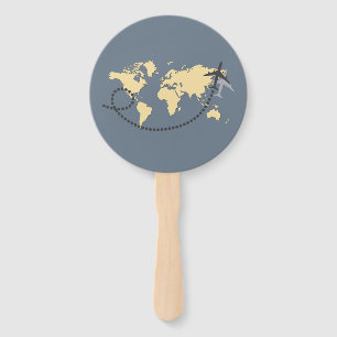 Lassen Sie uns die Illustration der Welt bereisen Fächer