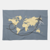 Lassen Sie uns die Illustration der Welt bereisen Geschirrtuch (Horizontal)