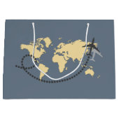 Lassen Sie uns die Illustration der Welt bereisen Große Geschenktüte (Vorderseite)