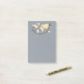 Lassen Sie uns die Illustration der Welt bereisen Post-it Klebezettel (Auf Schreibtisch)