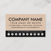 Lassen Sie uns die Loyalität der Kaffeekunden erle Treuekarte (Rückseite)