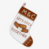 Lassen Sie uns die Paare von Mozzarella-Käse zusam Kleiner Weihnachtsstrumpf (Vorderansicht (hängend))