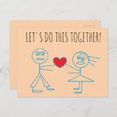 LASSEN SIE UNS DIESES GEMEINSAME ZEICHENKOPF MACHE POSTKARTE (Vorne/Hinten)