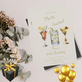 Lassen Sie uns dieses Party starten Erwachsenen 40 Einladung