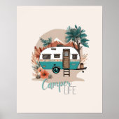 Lassen Sie uns ein Abenteuer Boho Camper Print Poster (Vorne)
