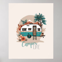 Lassen Sie uns ein Abenteuer Boho Camper Print