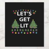 Lassen Sie uns ein Essenzielles Funny Zitat anbiet Weinetikett (Einzelnes Label)