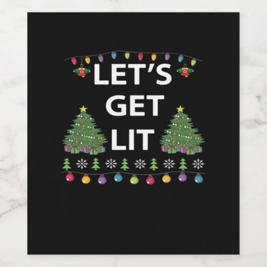 Lassen Sie uns ein Essenzielles Funny Zitat anbiet Weinetikett (Einzelnes Label)