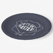 Lassen Sie uns ein freundschaftliches Napkins-Papi Pappteller (Schrägansicht)