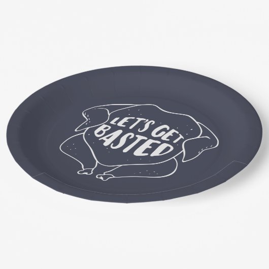 Lassen Sie uns ein freundschaftliches Napkins-Papi Pappteller (Schrägansicht)