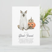 Lassen Sie uns ein Halloween-Party von Blatt nehme Einladung (Stehend Vorderseite)