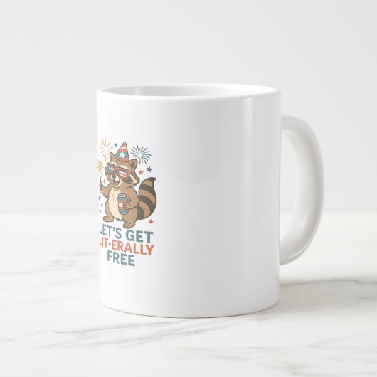 Lassen Sie uns ein lit-echtes kostenloses Design - Jumbo-Tasse (Vorderseite Rechts)