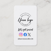 Lassen Sie uns ein Social-Media-QR-Code-Website-Lo Visitenkarte (Vorderseite)
