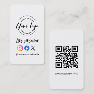 Lassen Sie uns ein Social-Media-QR-Code-Website-Lo Visitenkarte