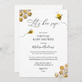 Lassen Sie uns eine sichere Virtual Baby-Dusche ha Einladung (Vorne/Hinten)