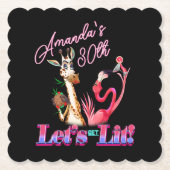 Lassen Sie uns einen erwachsenen Neon-Cocktail zum Untersetzer (Vorderseite)