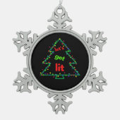 Lassen Sie uns einen unverzichtbaren Retro-Stil be Schneeflocken Zinn-Ornament (Vorderseite)