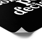 Lassen Sie uns einige wichtige Entscheidungen tref Poster (Ecke)