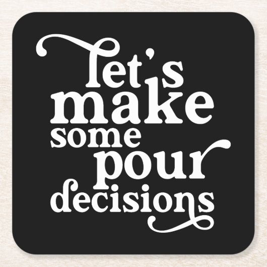Lassen Sie uns einige wichtige Entscheidungen tref Rechteckiger Pappuntersetzer (Vorderseite)