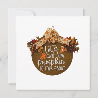 Lassen Sie uns "Em Pumpkin zu sprechen über Design Feiertagskarte