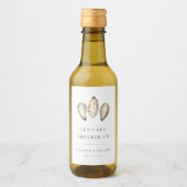 Lassen Sie uns erwischen | Coastal Oyster Wedding Weinetikett (Vorderseite)