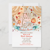 Lassen Sie uns fallen in Liebe Autumn Pumpkin Brau Einladung (Vorderseite)