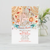 Lassen Sie uns fallen in Liebe Autumn Pumpkin Brau Einladung (Stehend Vorderseite)