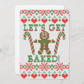 Lassen Sie uns gebacken die Lebkuchen-Says Einladung (Vorne/Hinten)