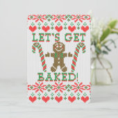 Lassen Sie uns gebacken die Lebkuchen-Says Einladung (Stehend Vorderseite)