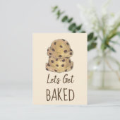 Lassen Sie uns gebackene Schokolade Chip Keks Teig Postkarte (Stehend Vorderseite)