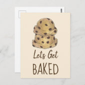 Lassen Sie uns gebackene Schokolade Chip Keks Teig Postkarte (Vorne/Hinten)