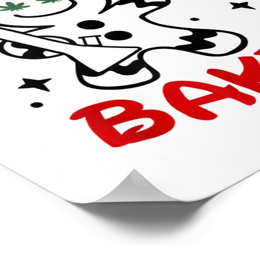 Lassen Sie uns gebackenes Lebkuchen Mann Weed Funn Poster (Ecke)