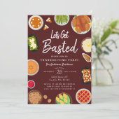 Lassen Sie uns gebastelte Erntedank Abendessen Par Einladung (Stehend Vorderseite)