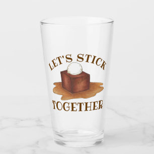 Lassen Sie uns gemeinsam britisches Sticky Toffee  Glas