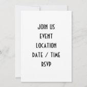 LASSEN SIE UNS GEMEINSAM EINLADEN EINLADUNG (Rückseite)