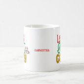 Lassen Sie uns gemütliche farbenfrohe Typografie W Kaffeetasse (Mittel)